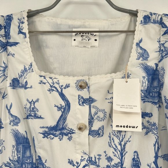 Meadows Dresses Meadows Ixora Maxi Dress In Toile Du Jouy Sz 2 Xs